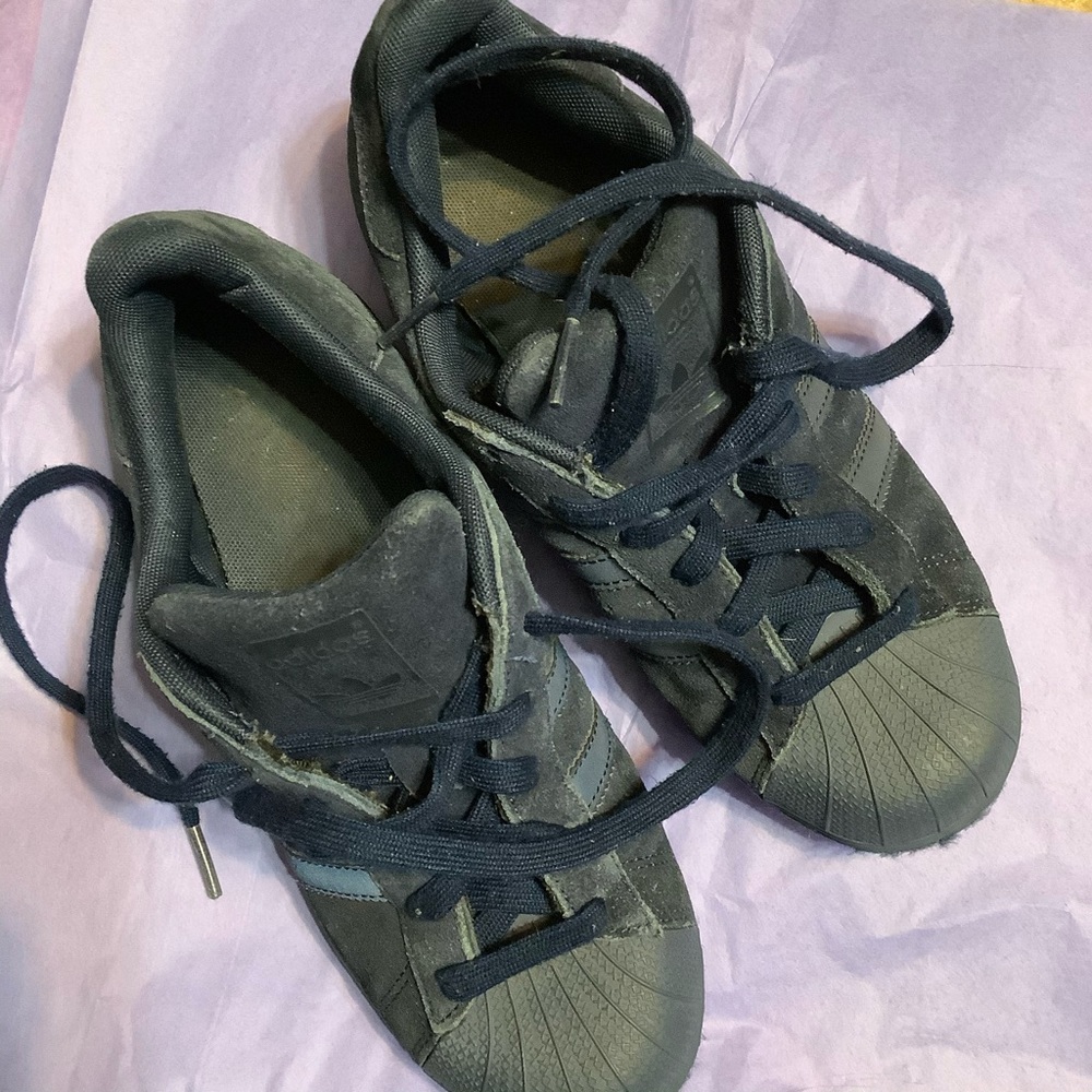 Adidas Navy Tennis Shoes  4.5 big boys